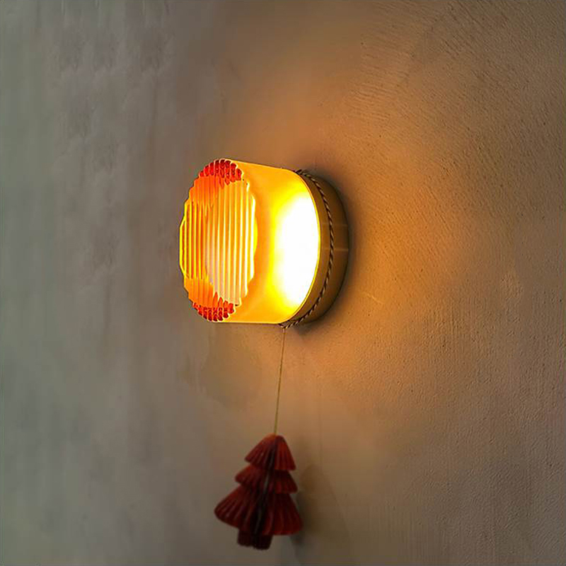 Серия настенных светодиодных светильников с круглым полупрозрачным рассеивателем с рельефной поверхностью RATE Grey от ImperiumLoft