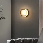 Серия настенных светодиодных светильников с круглым полупрозрачным рассеивателем с рельефной поверхностью RATE Grey от ImperiumLoft