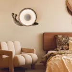 Светодиодный настенный светильник в виде улитки с корпусом терраццо из цемента STURLA от ImperiumLoft