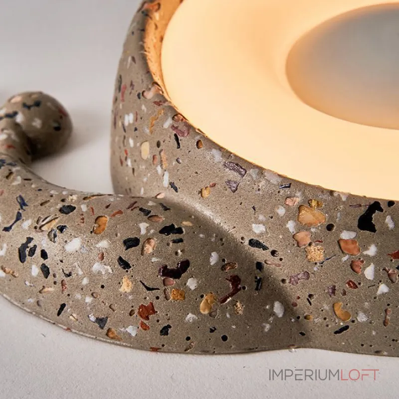 Светодиодный настенный светильник в виде улитки с корпусом терраццо из цемента STURLA от ImperiumLoft