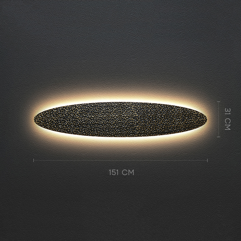 Серия светодиодных настенных светильников с латунным корпусом овальной формы и рельефной поверхностью с чернением MILIUS SHADE L151 от ImperiumLoft