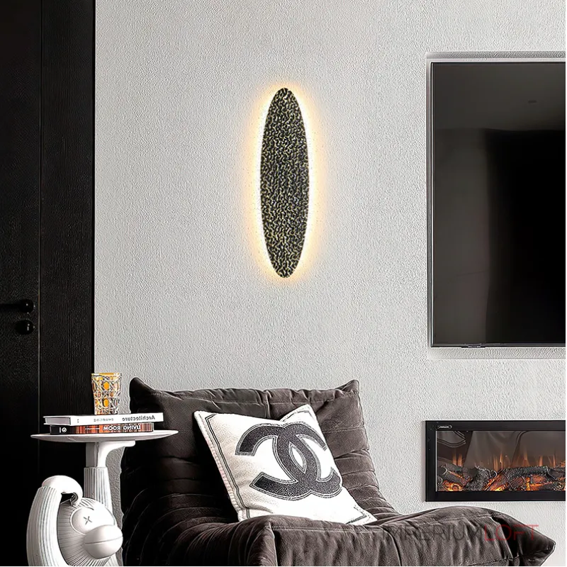 Серия светодиодных настенных светильников с латунным корпусом овальной формы и рельефной поверхностью с чернением MILIUS SHADE L41 от ImperiumLoft Серия светодиодных настенных светильников с латунным корпусом овальной формы и рельефной поверхностью с чернением MILIUS SHADE L41 от ImperiumLoft