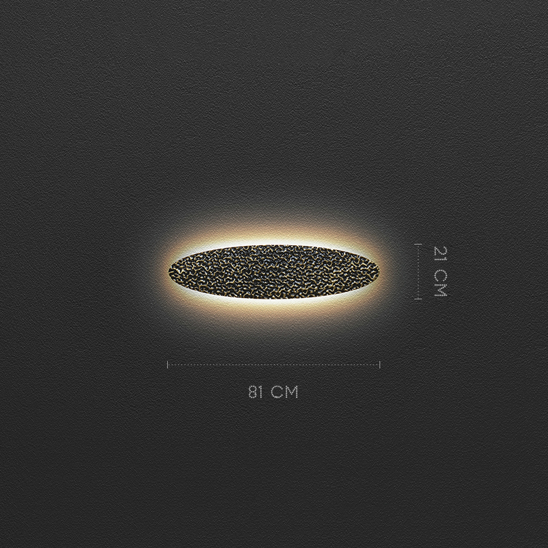 Серия светодиодных настенных светильников с латунным корпусом овальной формы и рельефной поверхностью с чернением MILIUS SHADE L81 от ImperiumLoft