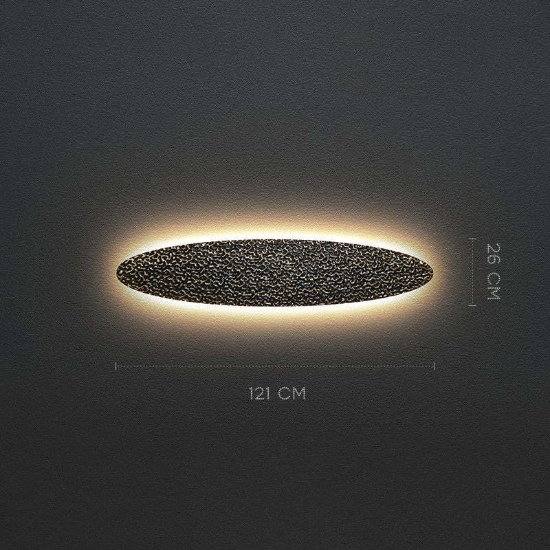 Серия светодиодных настенных светильников с латунным корпусом овальной формы и рельефной поверхностью с чернением MILIUS SHADE L121 от ImperiumLoft Серия светодиодных настенных светильников с латунным корпусом овальной формы и рельефной поверхностью с чернением MILIUS SHADE L121 от ImperiumLoft