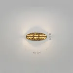 Серия светодиодных настенных светильников с латунным корпусом овальной формы и рельефной поверхностью с чернением MILIUS OVAL L40 от ImperiumLoft