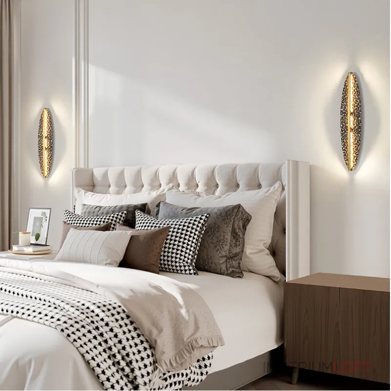 Серия светодиодных настенных светильников с латунным корпусом овальной формы и рельефной поверхностью с чернением MILIUS OVAL L100 от ImperiumLoft