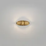 Серия светодиодных настенных светильников с латунным корпусом овальной формы и рельефной поверхностью с чернением MILIUS OVAL L40 от ImperiumLoft