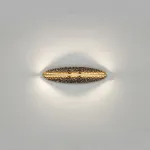 Серия светодиодных настенных светильников с латунным корпусом овальной формы и рельефной поверхностью с чернением MILIUS OVAL L60 от ImperiumLoft