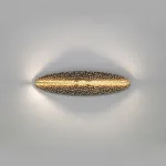 Серия светодиодных настенных светильников с латунным корпусом овальной формы и рельефной поверхностью с чернением MILIUS OVAL L80 от ImperiumLoft