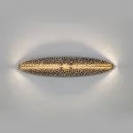Серия светодиодных настенных светильников с латунным корпусом овальной формы и рельефной поверхностью с чернением MILIUS OVAL L100 от ImperiumLoft