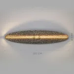 Серия светодиодных настенных светильников с латунным корпусом овальной формы и рельефной поверхностью с чернением MILIUS OVAL L120 от ImperiumLoft