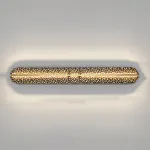 Серия светодиодных настенных светильников с удлиненным латунным корпусом и рельефной поверхностью с чернением MILIUS L120 от ImperiumLoft