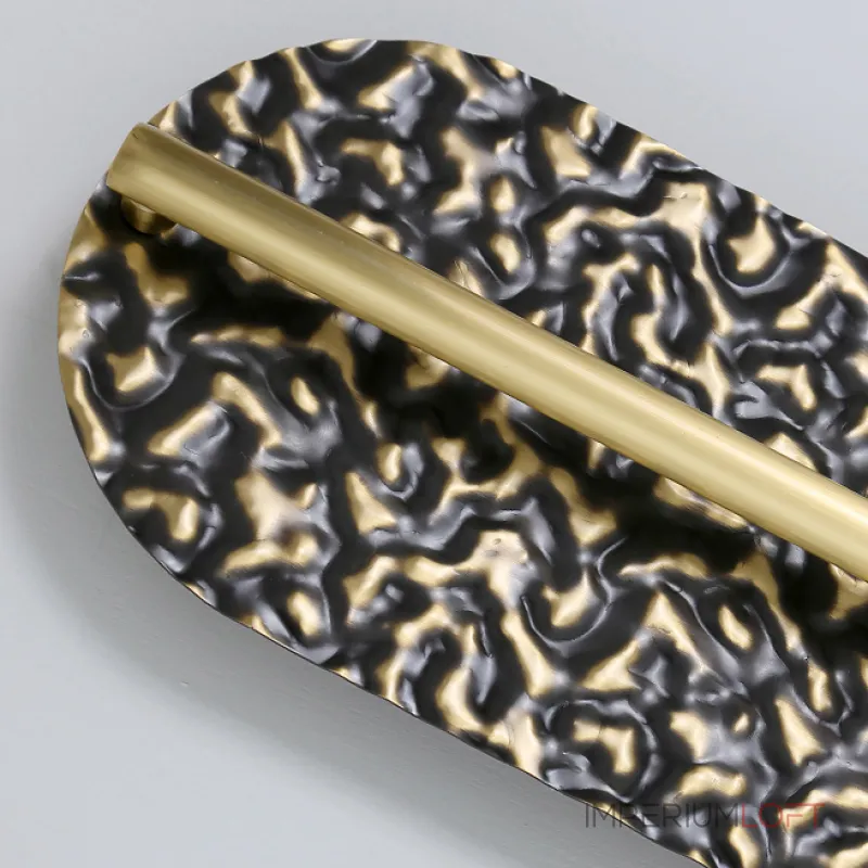 Серия светодиодных настенных светильников с удлиненным латунным корпусом и рельефной поверхностью с чернением MILIUS L60 от ImperiumLoft