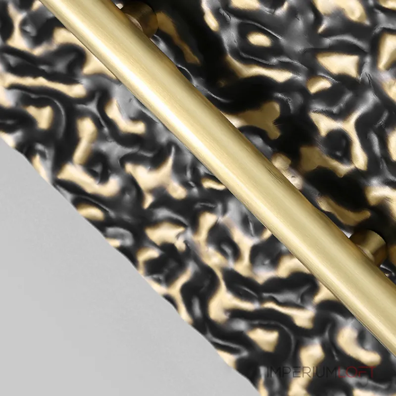 Серия светодиодных настенных светильников с удлиненным латунным корпусом и рельефной поверхностью с чернением MILIUS L60 от ImperiumLoft