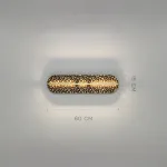 Серия светодиодных настенных светильников с удлиненным латунным корпусом и рельефной поверхностью с чернением MILIUS L60 от ImperiumLoft