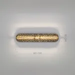 Серия светодиодных настенных светильников с удлиненным латунным корпусом и рельефной поверхностью с чернением MILIUS L80 от ImperiumLoft