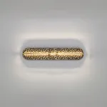 Серия светодиодных настенных светильников с удлиненным латунным корпусом и рельефной поверхностью с чернением MILIUS L80 от ImperiumLoft