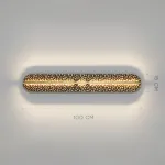 Серия светодиодных настенных светильников с удлиненным латунным корпусом и рельефной поверхностью с чернением MILIUS L100 от ImperiumLoft