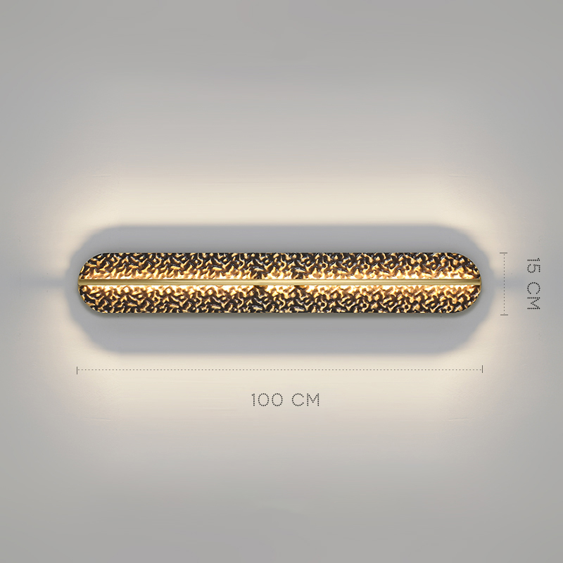 Серия светодиодных настенных светильников с удлиненным латунным корпусом и рельефной поверхностью с чернением MILIUS L100 от ImperiumLoft Серия светодиодных настенных светильников с удлиненным латунным корпусом и рельефной поверхностью с чернением MILIUS L100 от ImperiumLoft