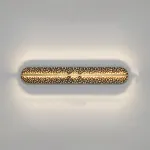 Серия светодиодных настенных светильников с удлиненным латунным корпусом и рельефной поверхностью с чернением MILIUS L100 от ImperiumLoft