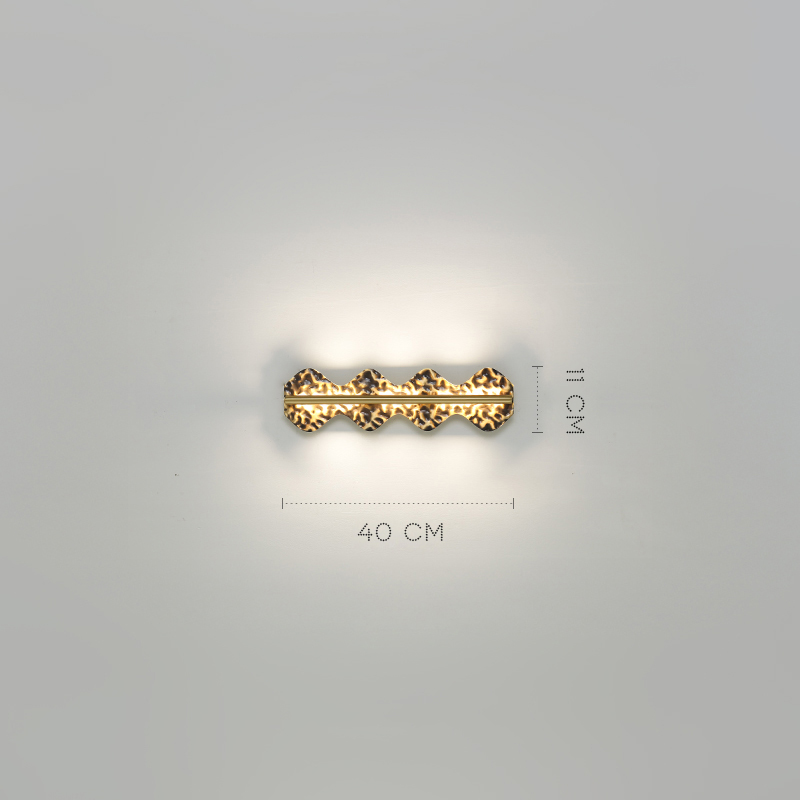 Серия светодиодных настенных светильников с латунным корпусом волнистой формы и рельефной поверхностью с чернением MILIUS WAVY L40 от ImperiumLoft