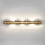 Серия светодиодных настенных светильников с латунным корпусом волнистой формы и рельефной поверхностью с чернением MILIUS WAVY L120 от ImperiumLoft