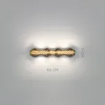 Серия светодиодных настенных светильников с латунным корпусом волнистой формы и рельефной поверхностью с чернением MILIUS WAVY L60 от ImperiumLoft