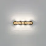 Серия светодиодных настенных светильников с латунным корпусом волнистой формы и рельефной поверхностью с чернением MILIUS WAVY L60 от ImperiumLoft