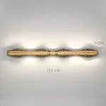 Серия светодиодных настенных светильников с латунным корпусом волнистой формы и рельефной поверхностью с чернением MILIUS WAVY L120 от ImperiumLoft
