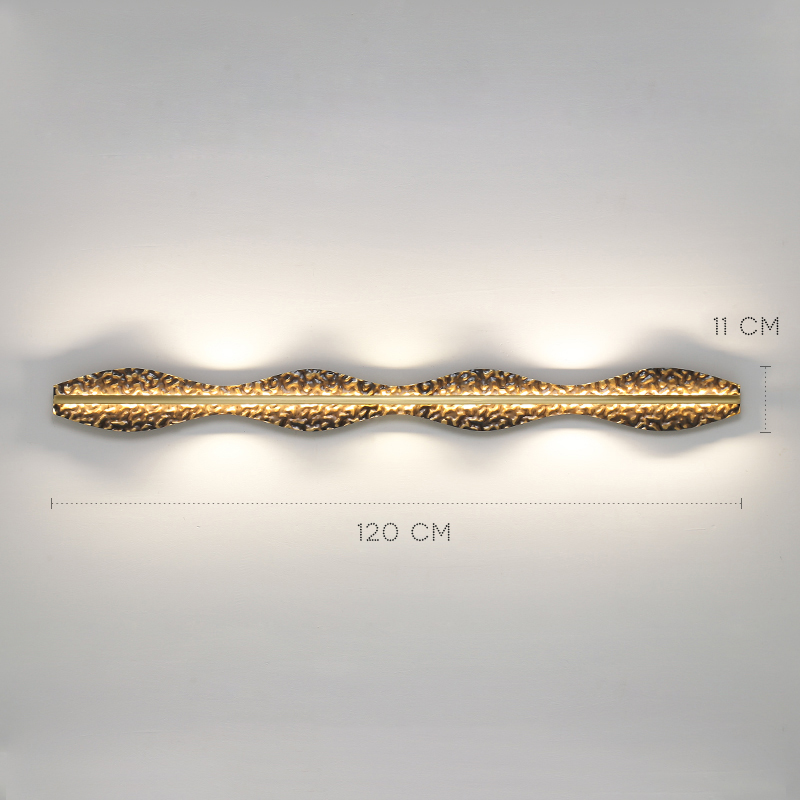 Серия светодиодных настенных светильников с латунным корпусом волнистой формы и рельефной поверхностью с чернением MILIUS WAVY L120 от ImperiumLoft Серия светодиодных настенных светильников с латунным корпусом волнистой формы и рельефной поверхностью с чернением MILIUS WAVY L120 от ImperiumLoft