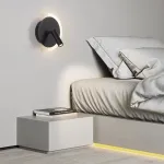 Серия разноцветных настенных светильников в виде диска с LED подсветкой по дуге и поворотным спотом DOM Green от ImperiumLoft
