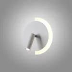 Серия разноцветных настенных светильников в виде диска с LED подсветкой по дуге и поворотным спотом DOM White от ImperiumLoft