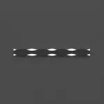 Серия настенных светильников с латунным корпусом волнообразной формы на полупрозрачном прямоугольном основании с LED подсветкой WESSEL STR L122 Black от ImperiumLoft