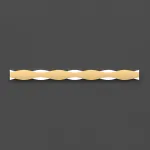 Серия настенных светильников с латунным корпусом волнообразной формы на полупрозрачном прямоугольном основании с LED подсветкой WESSEL STR L142 Brass от ImperiumLoft