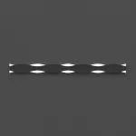 Серия настенных светильников с латунным корпусом волнообразной формы на полупрозрачном прямоугольном основании с LED подсветкой WESSEL STR L142 Black от ImperiumLoft