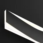 Серия настенных светильников с латунным корпусом волнообразной формы на полупрозрачном прямоугольном основании с LED подсветкой WESSEL STR L122 Brass от ImperiumLoft