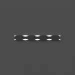 Серия настенных светильников с латунным корпусом волнообразной формы на полупрозрачном прямоугольном основании с LED подсветкой WESSEL STR L102 Black от ImperiumLoft