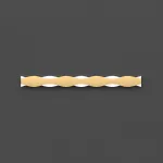 Серия настенных светильников с латунным корпусом волнообразной формы на полупрозрачном прямоугольном основании с LED подсветкой WESSEL STR L122 Brass от ImperiumLoft