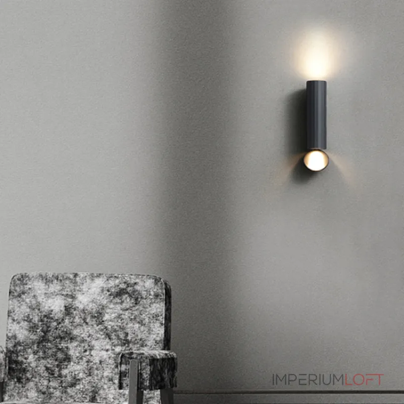 Серия светодиодных настенных светильников с двунаправленным светом и дисковидным рассеивателем FLIN Brown от ImperiumLoft