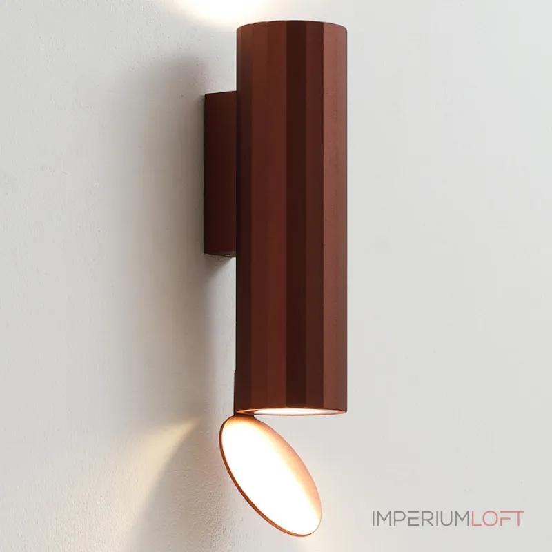 Серия светодиодных настенных светильников с двунаправленным светом и дисковидным рассеивателем FLIN Brown от ImperiumLoft