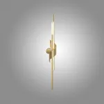 Серия настенных светодиодных светильников в виде композиции разноуровневых светящихся и металлических стержней TINUS BEND H85 Brass от ImperiumLoft