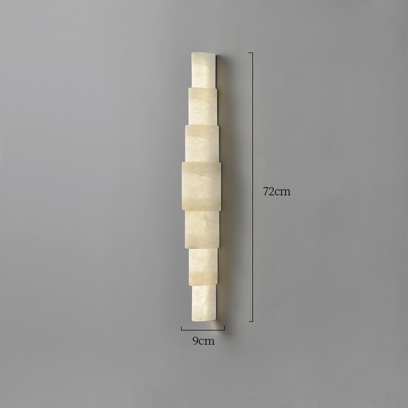 Серия настенных светильников с мраморным удлиненным корпусом оригинальной формы SVERRY С от ImperiumLoft