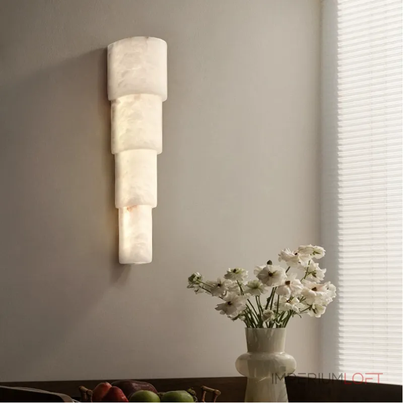 Серия настенных светильников с мраморным удлиненным корпусом оригинальной формы SVERRY С от ImperiumLoft