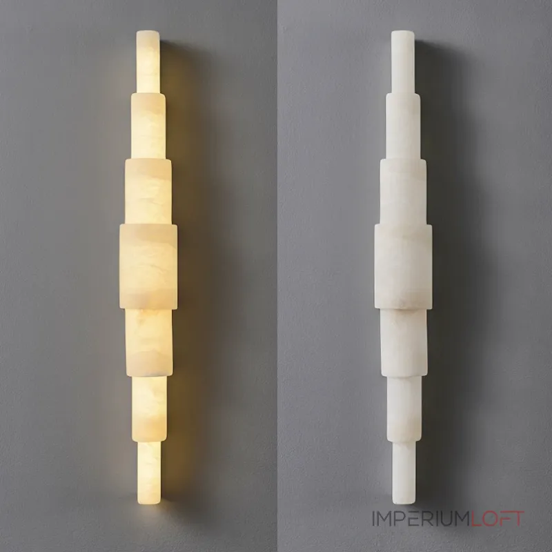 Серия настенных светильников с мраморным удлиненным корпусом оригинальной формы SVERRY С от ImperiumLoft