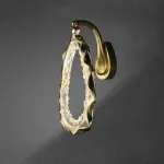 Настенный светодиодный светильник с латунным кольцевым корпусом оригинальной формы IVALD WALL от ImperiumLoft