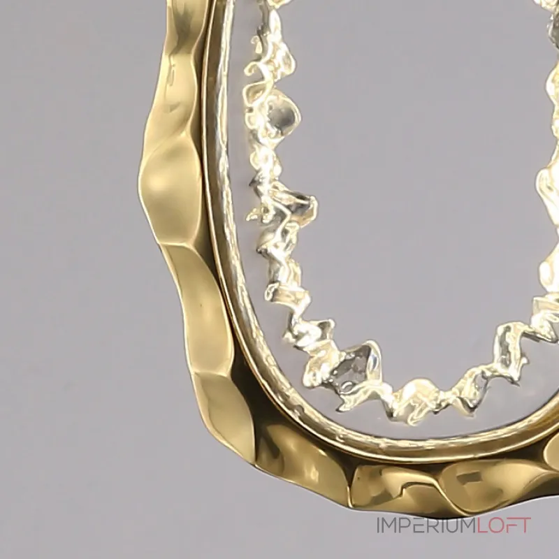 Настенный светодиодный светильник с латунным кольцевым корпусом оригинальной формы IVALD WALL от ImperiumLoft