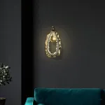 Настенный светодиодный светильник с латунным кольцевым корпусом оригинальной формы IVALD WALL от ImperiumLoft