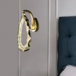 Настенный светодиодный светильник с латунным кольцевым корпусом оригинальной формы IVALD WALL от ImperiumLoft