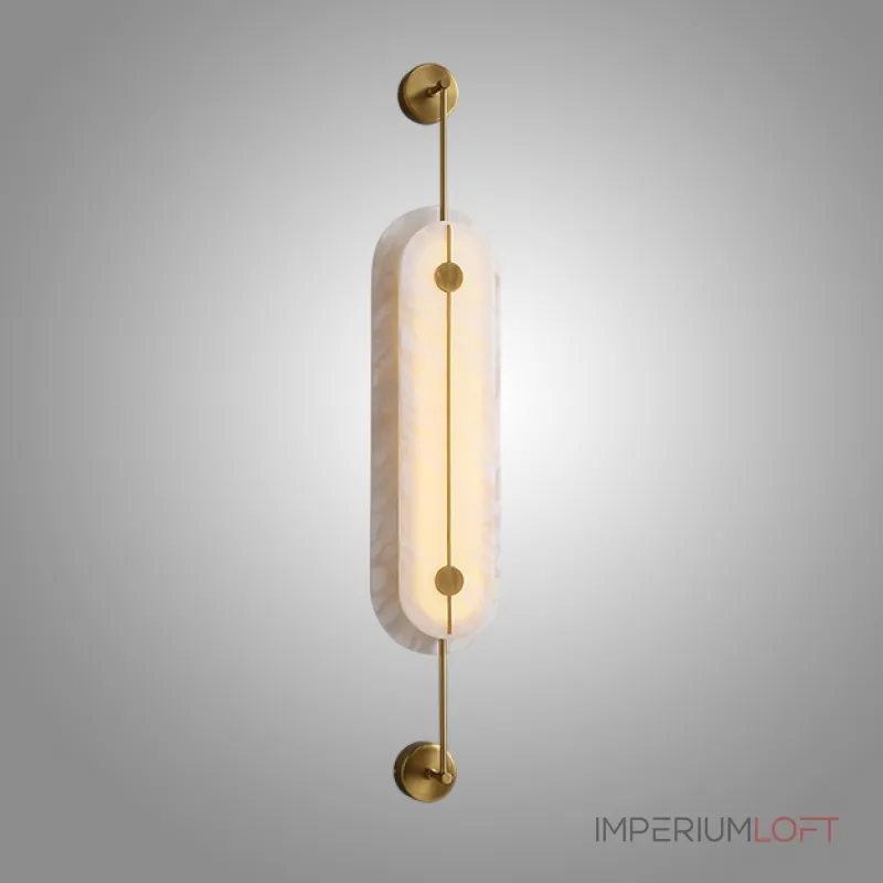 Серия светодиодных настенных светильников с мраморными рассеивателями овальной формы PHEBE TALL H80 Brass от ImperiumLoft Серия светодиодных настенных светильников с мраморными рассеивателями овальной формы PHEBE TALL H80 Brass от ImperiumLoft