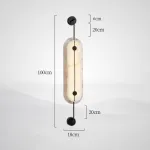 Серия светодиодных настенных светильников с мраморными рассеивателями овальной формы PHEBE TALL H100 Black от ImperiumLoft